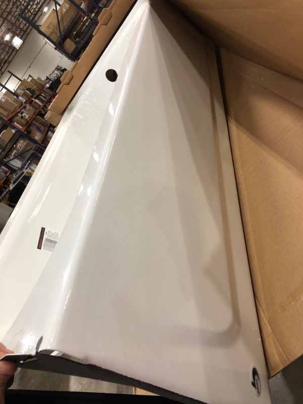 Photo 4 of (DENTED EDGES)
Aloha 60 in. Right Drain Rectangular Alcove Soaking Bathtub in White
