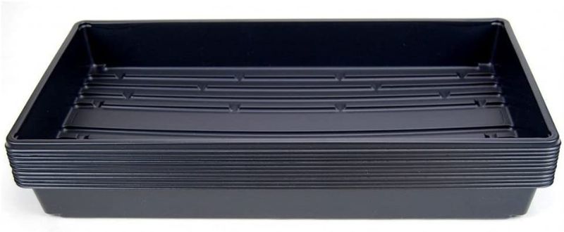 Photo 1 of (CRACKED CORNER)
Hydro Crunch D940001700-10PK 10" x 20" Propagation Flat Grow Trays, 10-Pack
