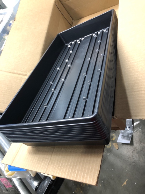 Photo 2 of (CRACKED CORNER)
Hydro Crunch D940001700-10PK 10" x 20" Propagation Flat Grow Trays, 10-Pack
