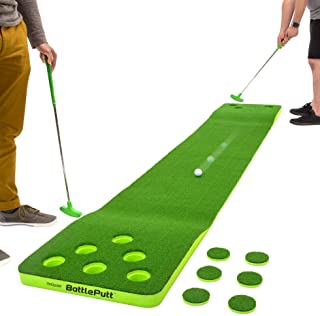 Photo 1 of GoSports Battleputt Golf Putting Game, 2-on-2 Pong Style Play with 11’ Putting Green, 2 Putters and 2 Golf Balls