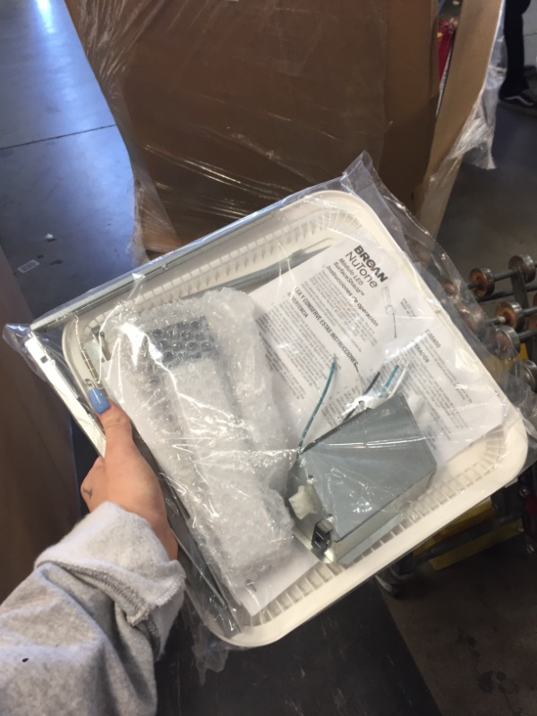 Photo 1 of Broan-NuTone SurfaceShield Vital Vio Powered Exhaust Vent Fan W/ LED White Light and Antibacterial Violet Light, 110 CFM
