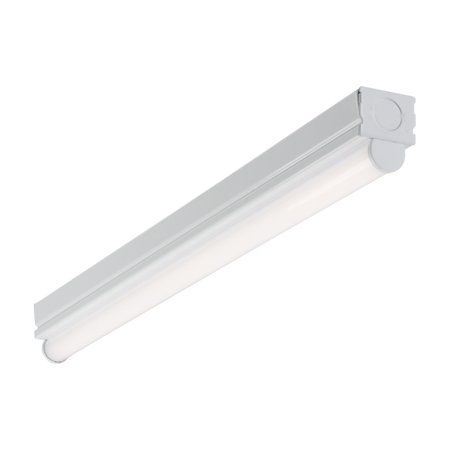 Photo 1 of 2 Ft. 1-Light Linear White Integrated LED Ceiling Strip Light with 1050 Lumens, 4000K
