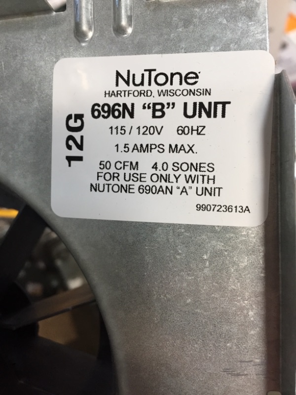 Photo 4 of Broan Nutone Product C350BN
