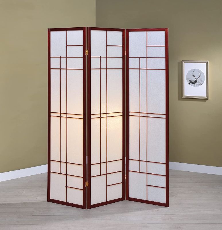 Photo 1 of 3-Panel Folding Floor Screen White and Cherry
Product Dimensions	70.25"W x 52"H