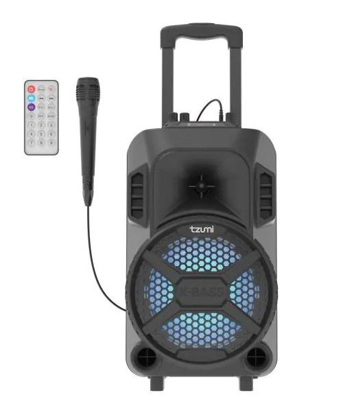 Photo 1 of NO CHARGER NO MICROPHONE OR REMOTE 
Tzumi Megabass LED Jobsite Speaker