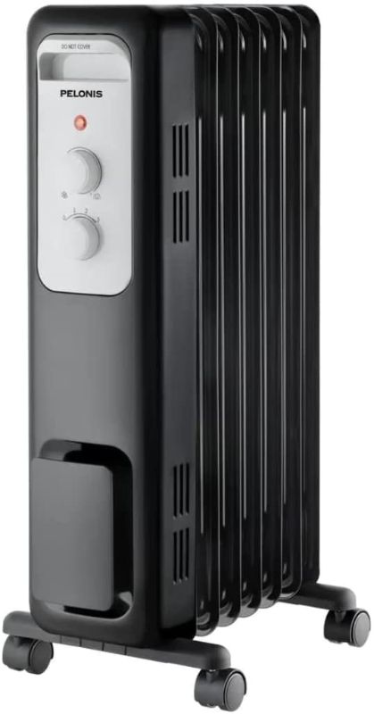 Photo 1 of Intertek HO-0279 1500-W Electric Oil Filled Radiator Space Heater, Black