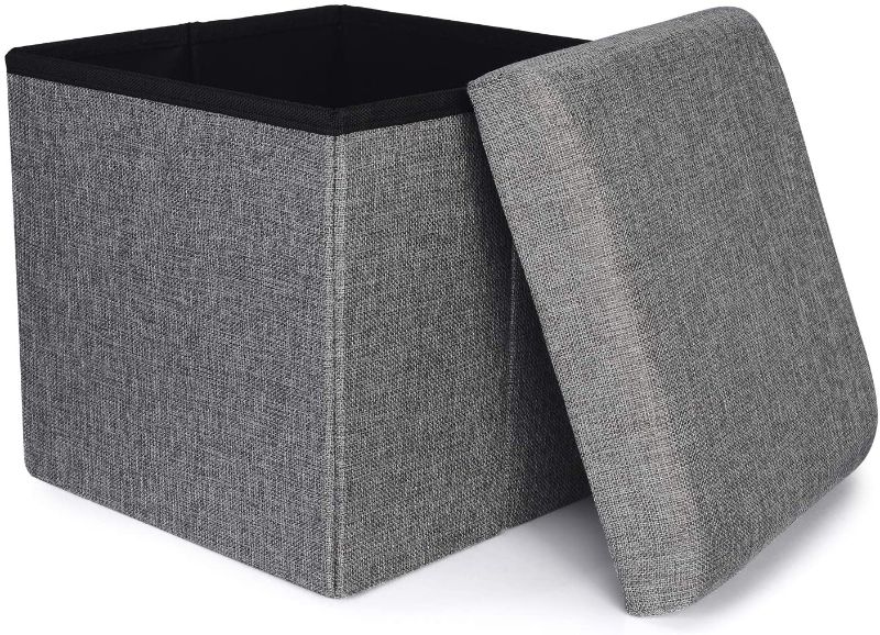 Photo 1 of 
RONSTA Storage Ottoman, Foldable Cube Ottoman with Storage for Children, Foot Rest, Cloth Foot Stools and Ottomans with Memory Foam and Faux Linen Seat...
