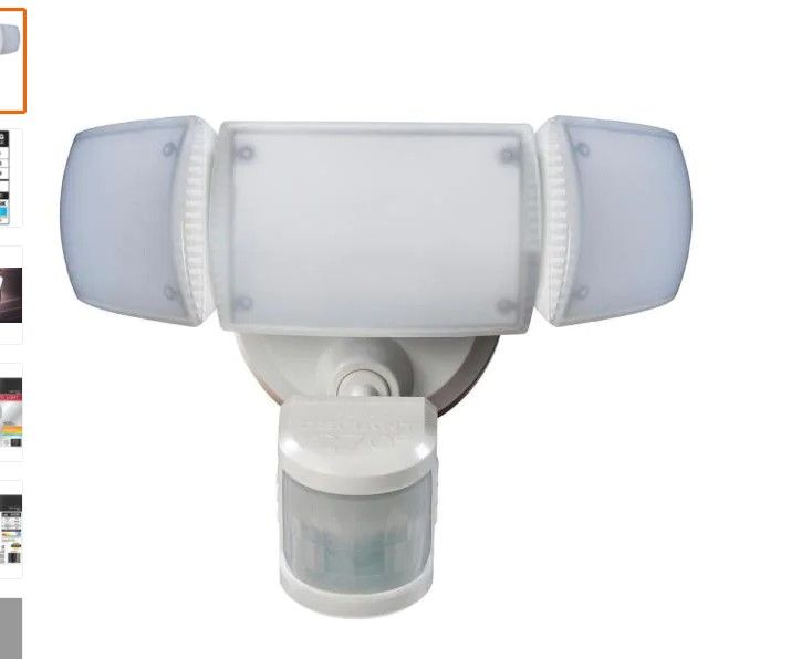 Photo 1 of 270° White Motion Activated Outdoor Integrated LED Triple Head Flood Light with Adjustable Color Temperature