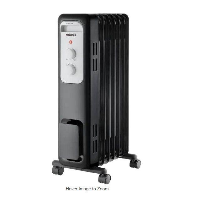 Photo 1 of 1,500-Watt Oil-Filled Radiant Electric Space Heater with Thermostat