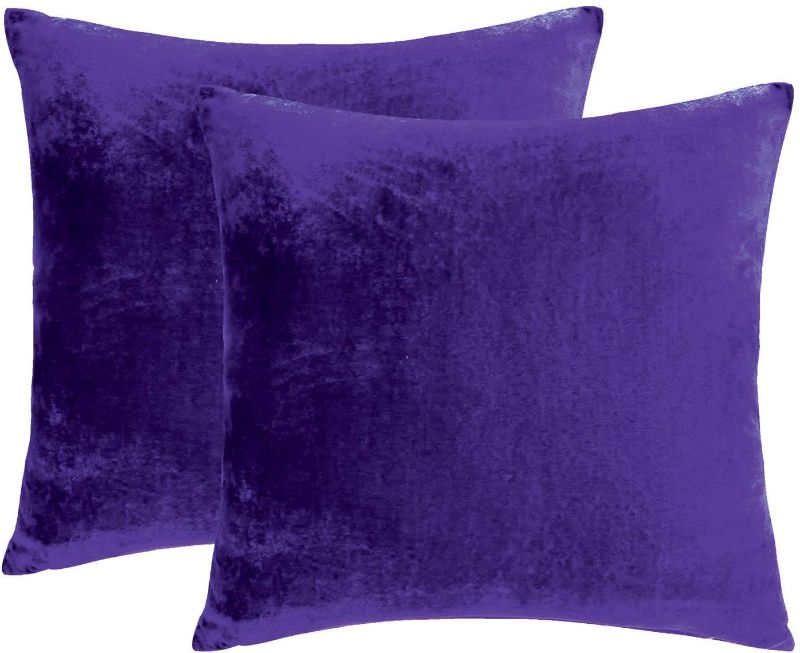 Photo 1 of 2 ct  Essencea Velvet Pillow/Cushion Covers set  16x16 white