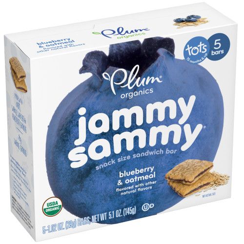 Photo 1 of 6ct  Plum Organics Jammy Sammy Blueberry & Oatmeal, 5.1oz (Pack of 5)   exp:3/18/22