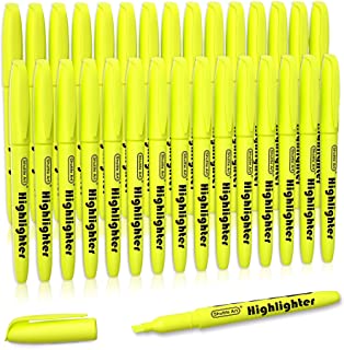 Photo 1 of 30 Pack Highlighters pink yellow ,Double Chisel Tip Dry-Quickly