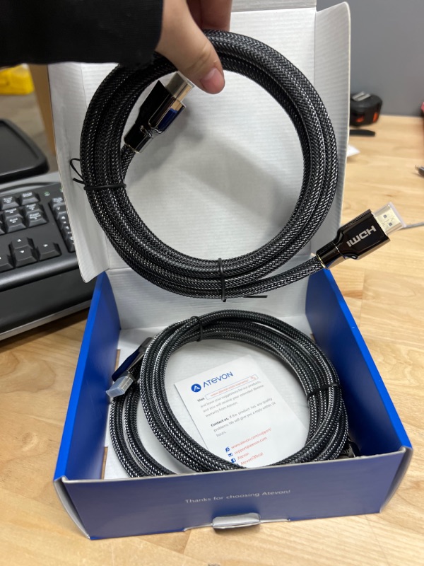 Photo 2 of 4K HDMI CABLE 6 FEET (2 COUNT IN EACH PACKET) 2 PACKETS IN TOTAL, 4 CABLES IN TOTAL SOLD AS IS 
**NOT RETURNABLE**