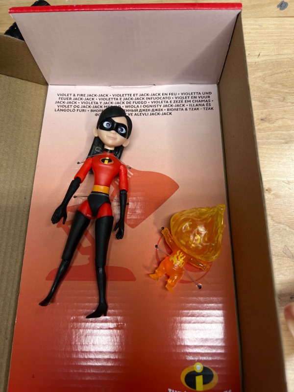 Photo 2 of Disney Pixar The Incredibles Violet & Fire Jack-Jack Action Figure 2-Pack, Highly Posable with Authentic Detail, Movie Toy, Gift for Collectors & Kids Ages 3 Years Old & Up