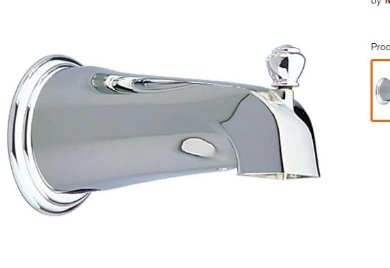 Photo 1 of 
Decorative Metal Diverter Tub Spout in Chrome