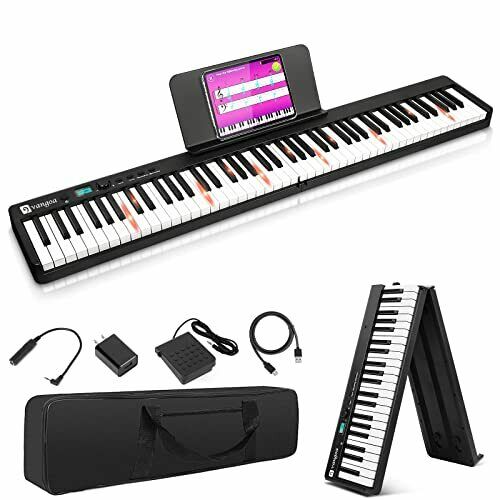 Photo 1 of Vangoa Folding Piano Keyboard Portable 88 Key Full Size Semi-Weighted Keyboar...
