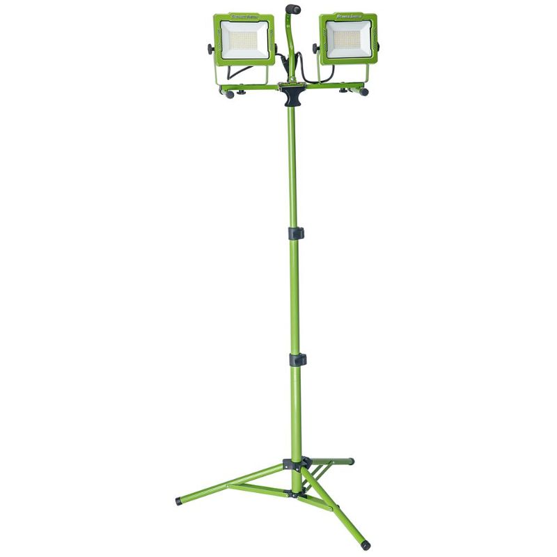 Photo 1 of *READ BELOW** PowerSmith 12,000 Lumen 5,000K Dual Head LED Work Light with All Metal 68 in. Telescoping Tripod Stand, 9 Ft. Power Cord
