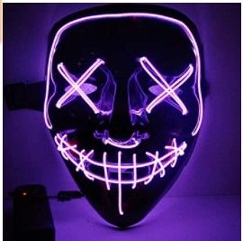 Photo 1 of CANASOUR Frightening Wire Halloween LED Light up Mask for Festival Parties Cosplay Costume
