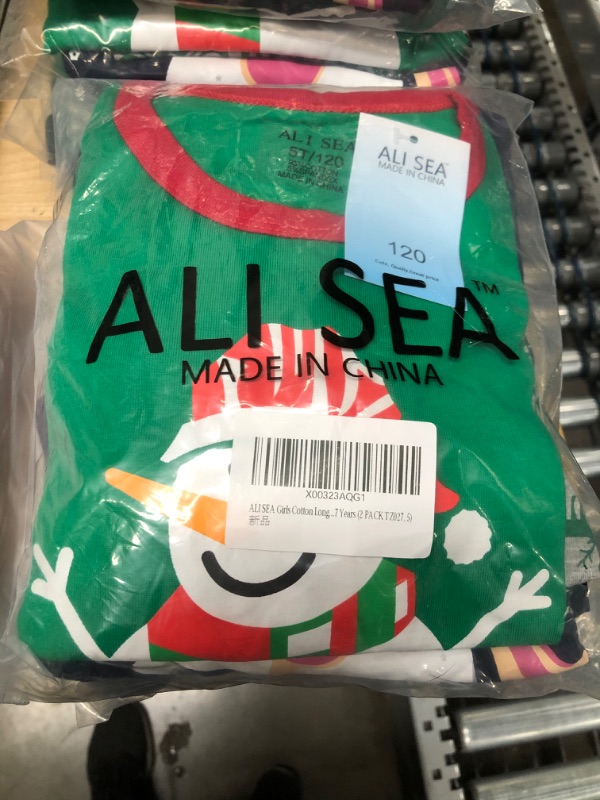 Photo 1 of ALI SEA Girls Boys Christmas Clothes Sets Toddler Long Sleeve Shirt Leggings 2 Pack Size 2-7 Years 5t/ 120

