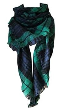 Photo 1 of 2 Pack
Wander Agio Womens Warm Long Shawl Winter Wraps Large Scarves Knit Cashmere Feel Plaid Triangle Scarf, Dark Green Color
