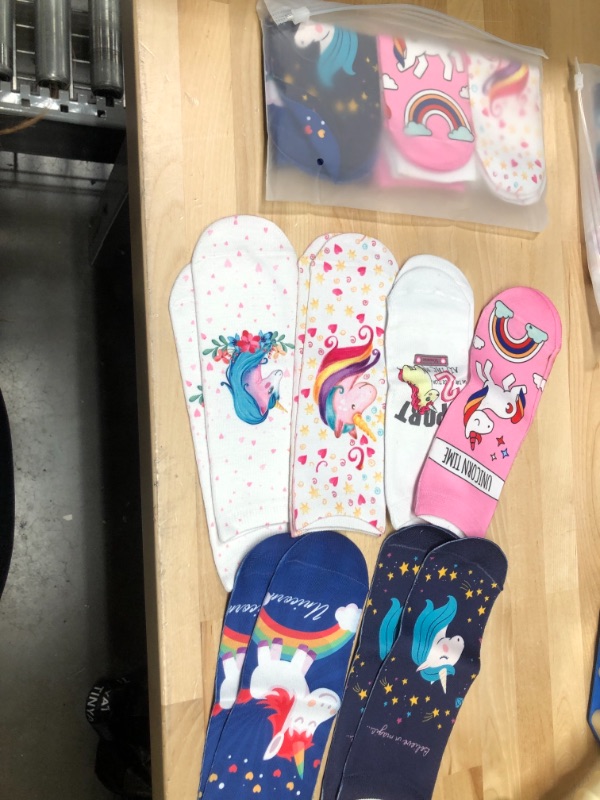 Photo 3 of No Show Unicorn Socks for Girls Low Cut Crew Kid Socks for 8-12 Years 6 PAIRS 
2 PACKS OF  6 PAIRS EACH (12 PAIRS TOTAL )

