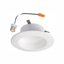 Photo 1 of 4 in. Selectable CCT 2700K-5000K Integrated LED Recessed Ceiling Light Retrofit Trim, Title 20 Compliant
