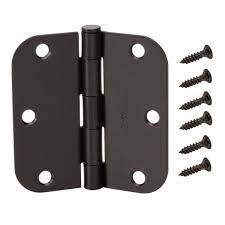 Photo 1 of 3-1/2 in. x 5/8 in. Radius Oil-Rubbed Bronze Door Hinge Value Pack (12 per Pack)
SET OF 2`