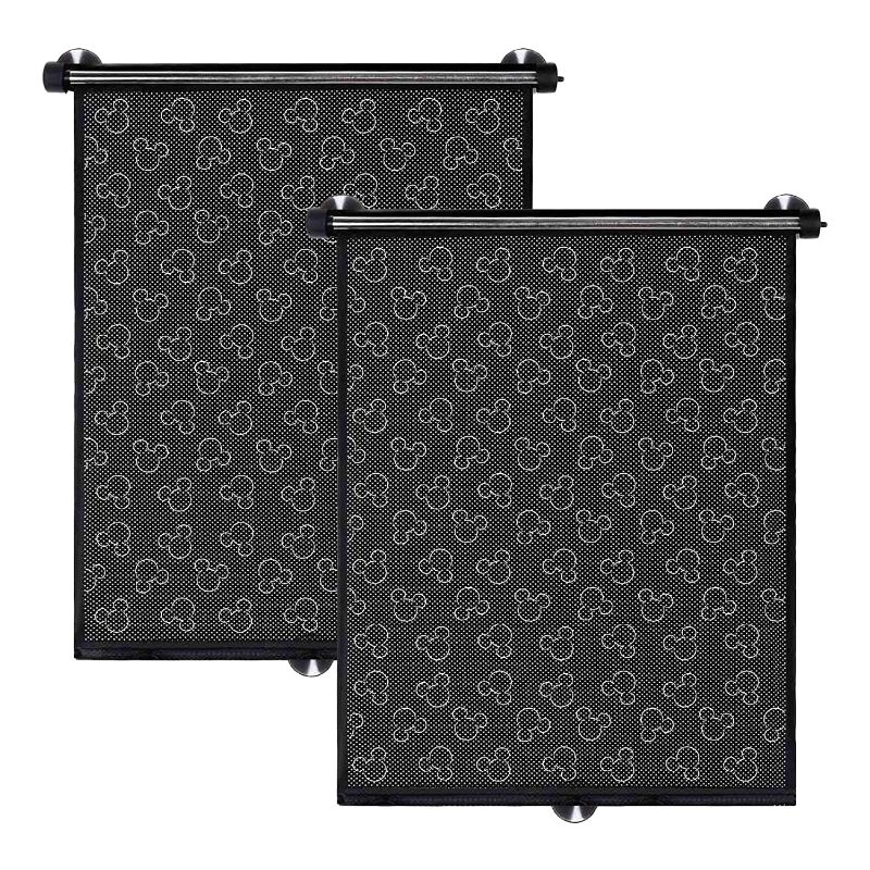 Photo 1 of Disney Baby by J.L. Childress Roller Car Window Sun Shades, 2 Pack, Mickey Black
