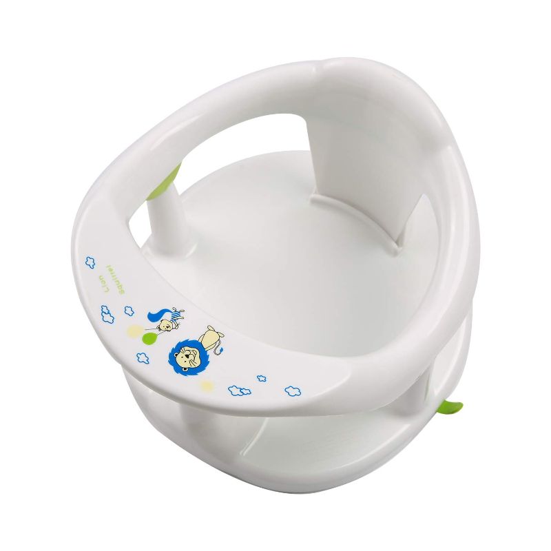 Photo 1 of Baby Bath Seat,Infant Baby Bathing Tubs Seats, Baby Bathtub Seat for Sit-Up Bathing with Backrest Support and Suction Cups for Stability for 6-12 Months (White)
