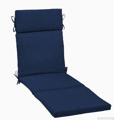 Photo 1 of 4ftx20in blue lounge chair seat cushion, Dark Blue 