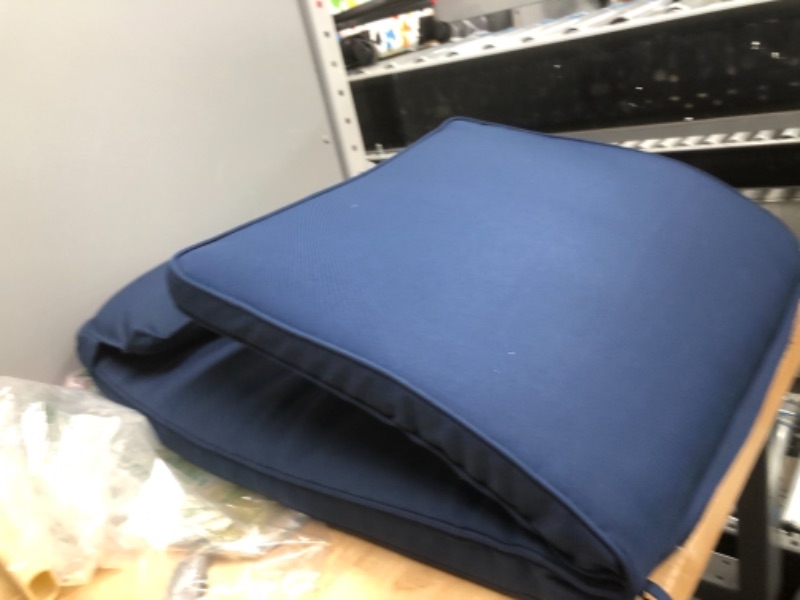 Photo 2 of 4ftx20in blue lounge chair seat cushion, Dark Blue 