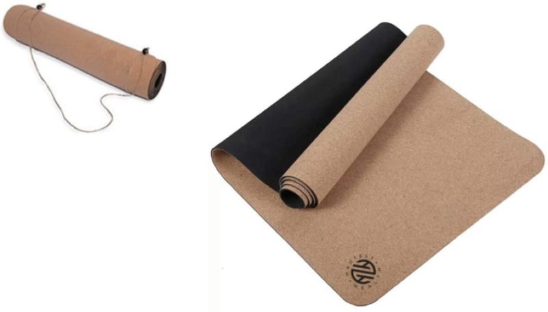 Photo 1 of Health Cork and Natural Rubber Yoga Mat, 72"x28", 