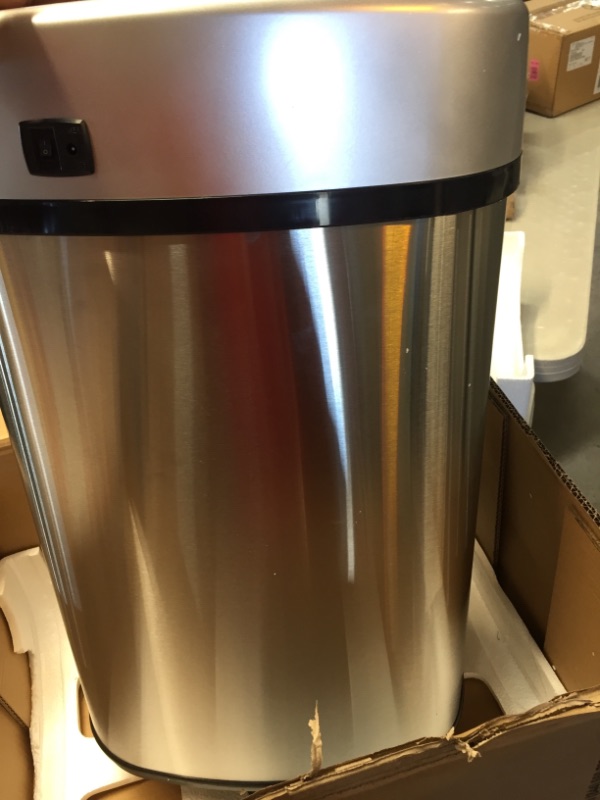 Photo 3 of 13 Gallon 50 Liter Kitchen Trash Can with Touch-Free & Motion Sensor, Automatic Stainless-Steel Garbage Can