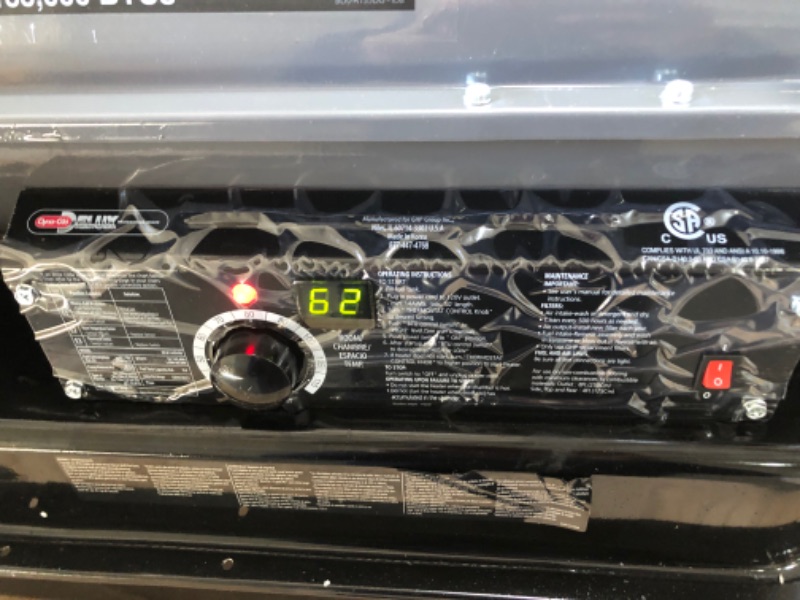 Photo 1 of Dyna-Glo Forced air Heater, 135,000 BTUs, Black
