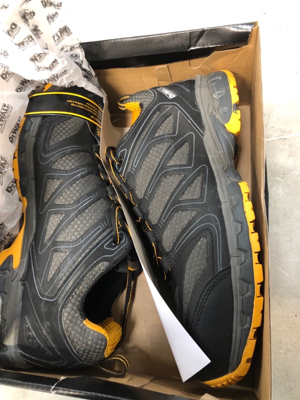 Photo 2 of Alloy Toe DEWALT Men's Boron Slip Resistant Athletic Shoes - Alloy Toe - Black/Yellow Size 10(W)