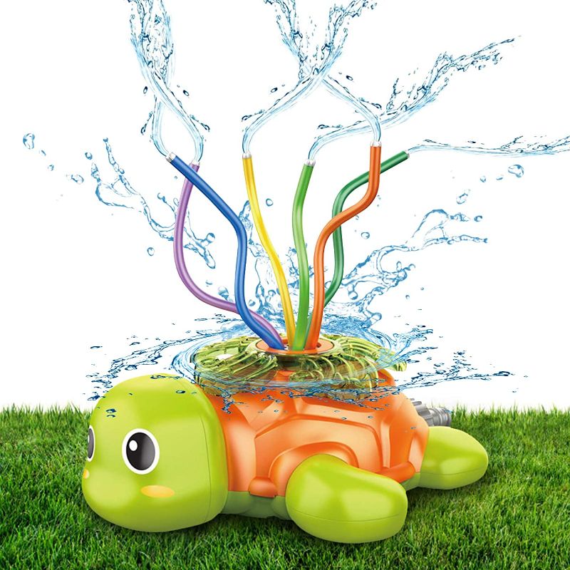 Photo 1 of BIANHUA Turtle Sprinkler for Kids,Toddler Outdoor Water Play Sprinklers,Summer Activities-Outside Garden Lawn Water Toy (Suit for 3, 4, 5Years Old Kids).
