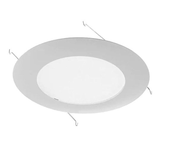 Photo 1 of 6 in. White Recessed Light Shower Trim with Plastic Trim Ring and Albalite Lens
PACK OF 2 