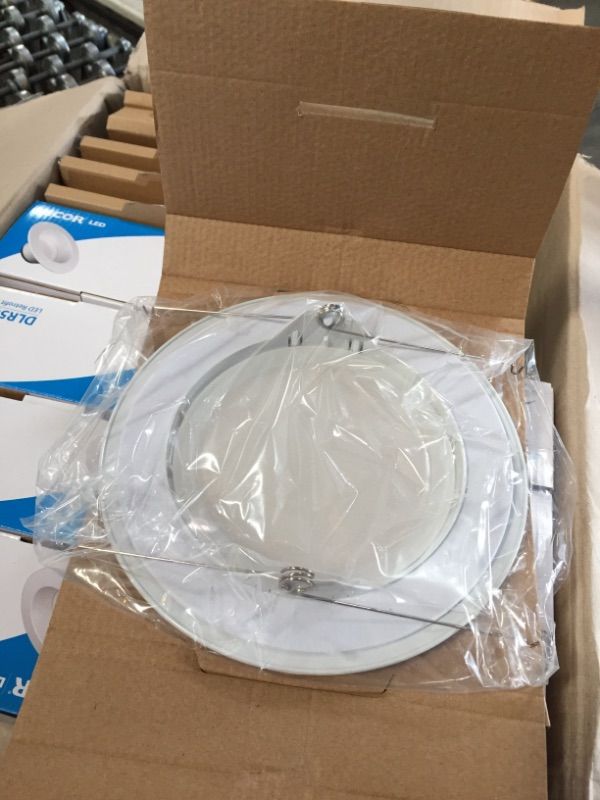 Photo 2 of 6 in. White Recessed Light Shower Trim with Plastic Trim Ring and Albalite Lens
PACK OF 2 