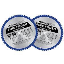 Photo 1 of 10 in. x 60-Tooth Fine Finish Circular Saw Blade Value Pack (2-Pack)
