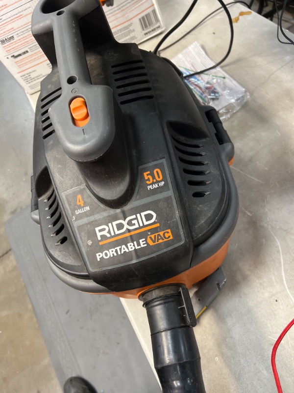 Photo 2 of ***PARTS ONLY*** Ridgid WD4070 4 Gallon Portable Vacuum