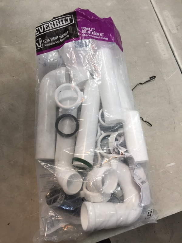 Photo 3 of 1-1/2 in. White Plastic Slip-Joint Garbage Disposal Install Kit with Dishwasher Garbage Disposal Connector
PREVIOUSLY OPENED 