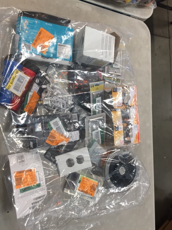 Photo 2 of HOME DEPOT BUNDLE BAG 
**ALL ITEMS COME AS IS**
**NO REFUNDS AND NO RETURNS**
VARIETY OF ELECTRICAL ITMES 
PLEASE SEE PHOTOS 