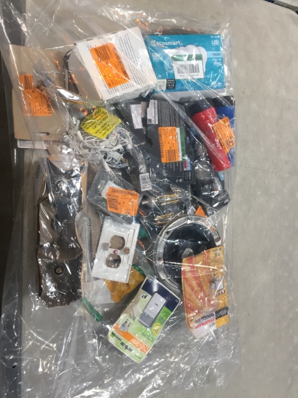 Photo 1 of HOME DEPOT BUNDLE BAG 
**ALL ITEMS COME AS IS**
**NO REFUNDS AND NO RETURNS**
VARIETY OF ELECTRICAL ITMES 
PLEASE SEE PHOTOS 