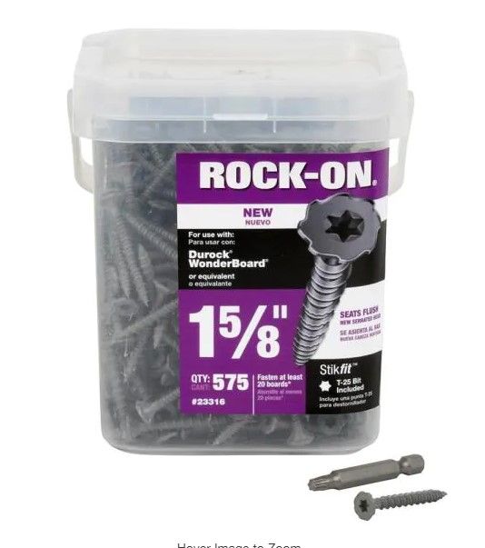 Photo 1 of #9 x 1-5/8 in. Serrated Flat Head Star Drive Cement Board Screws (575-Pack)
PACKAGING DAMAGED, POSSIBLE LOSS OF SCREWS 