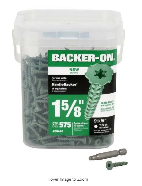 Photo 1 of #9 x 1-5/8 in. Serrated Flat Head Star Drive Cement Board Screws (575-Pack)
BOC DAMAGED, POSSIBLE LOSS OF SCREWS 