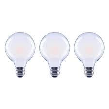 Photo 1 of 40-Watt Equivalent G25 Globe Dimmable ENERGY STAR Frosted Glass Filament LED Vintage Edison Light Bulb Daylight (4 3-Pack)
