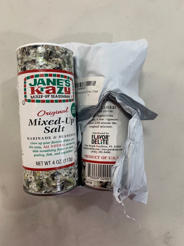 Photo 2 of (2-2 Packs) Jane's Krazy Original Mixed-Up Salt, 4 oz
AS IS 