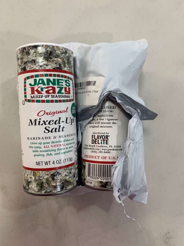 Photo 1 of (2-2 Packs) Jane's Krazy Original Mixed-Up Salt, 4 oz
AS IS 