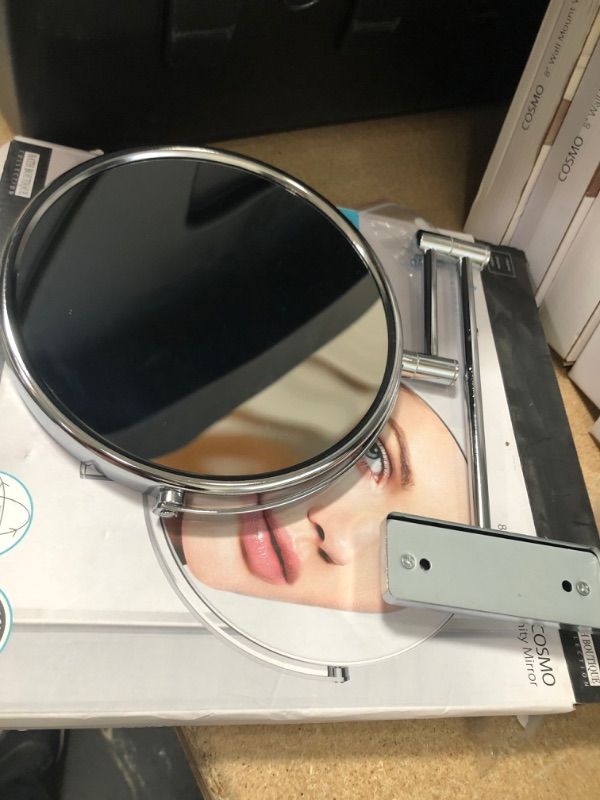 Photo 2 of 8" Cosmo Double Sided Wall Mount Magnifying Vanity Mirror Chrome - Better Living Products
