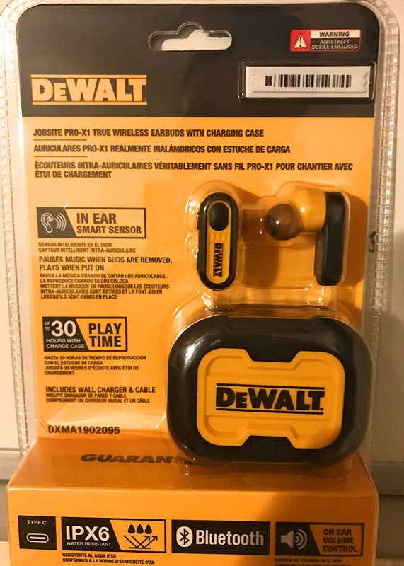 Photo 1 of DeWalt JOBSITE PRO-X1 True Wireless EARBUS with Charging CASE
